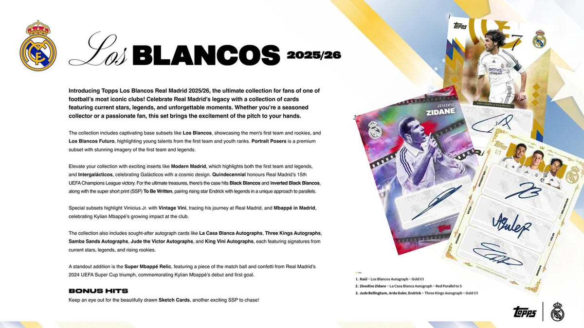 2025/26 Topps Real Madrid Los Blancos