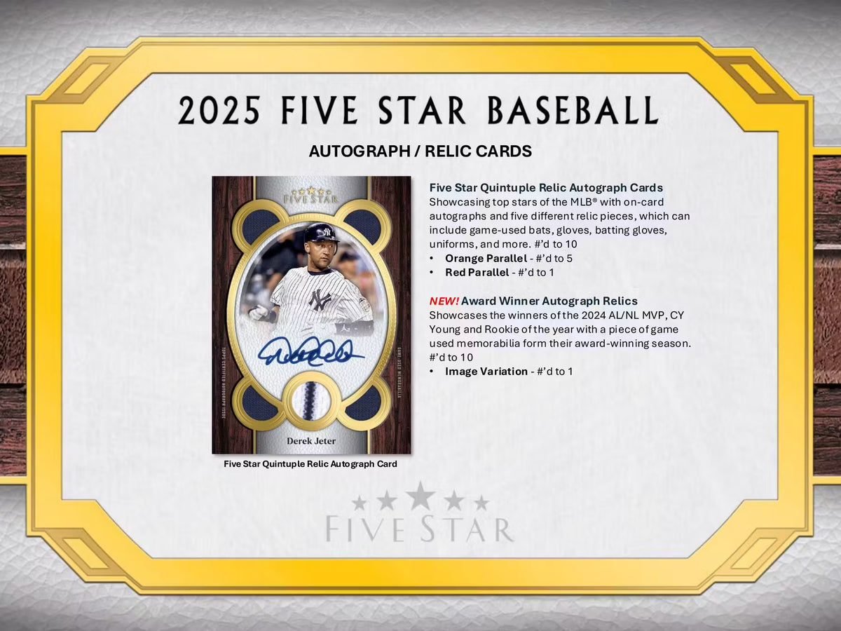Topps Five Star Baseball 2025 Hobby Box