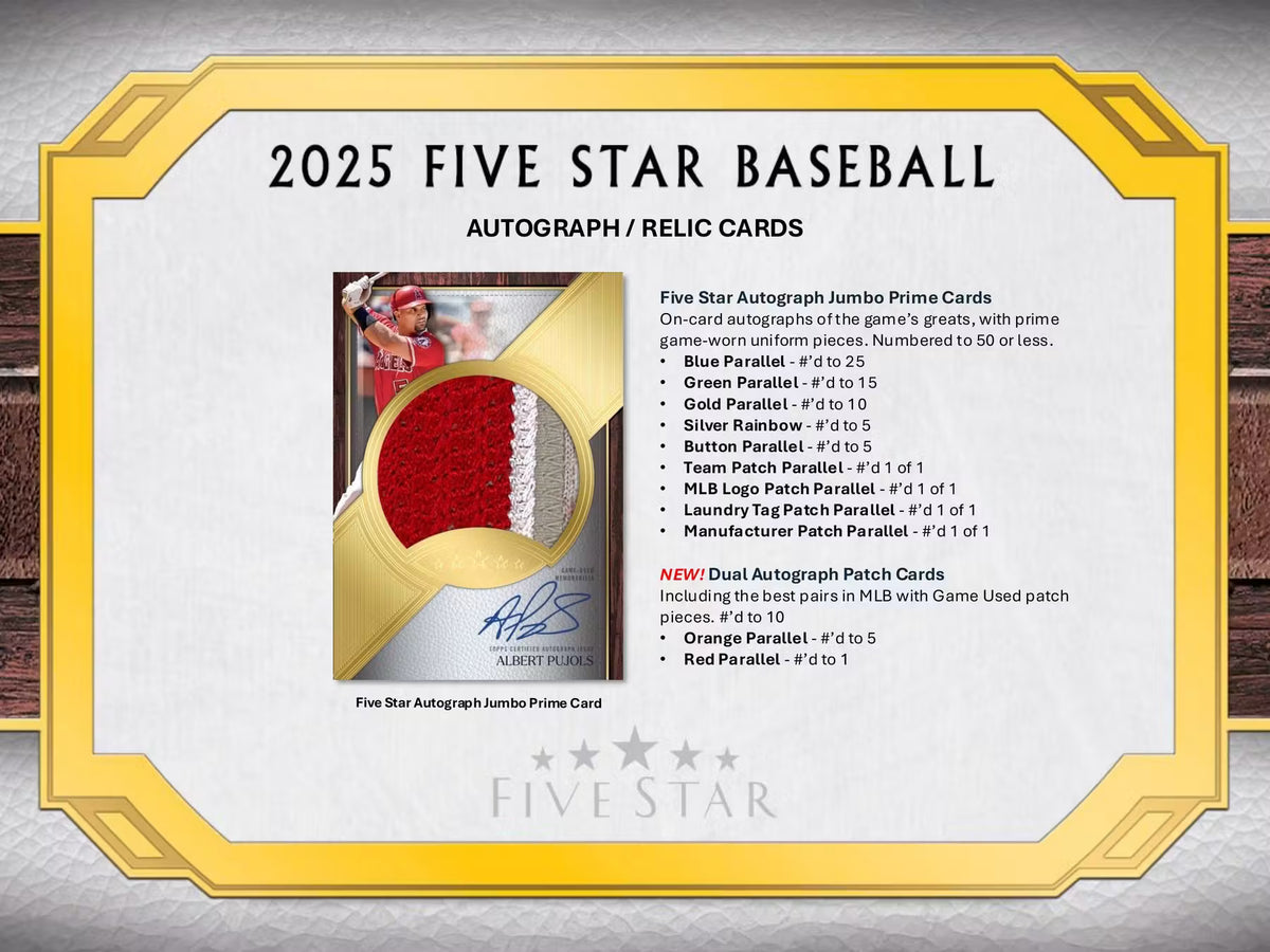 Topps Five Star Baseball 2025 Hobby Box