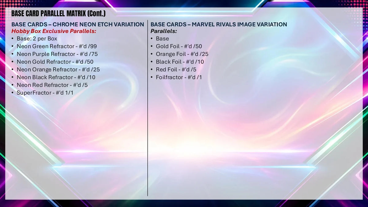 2026 Topps Marvel Neon Value Box