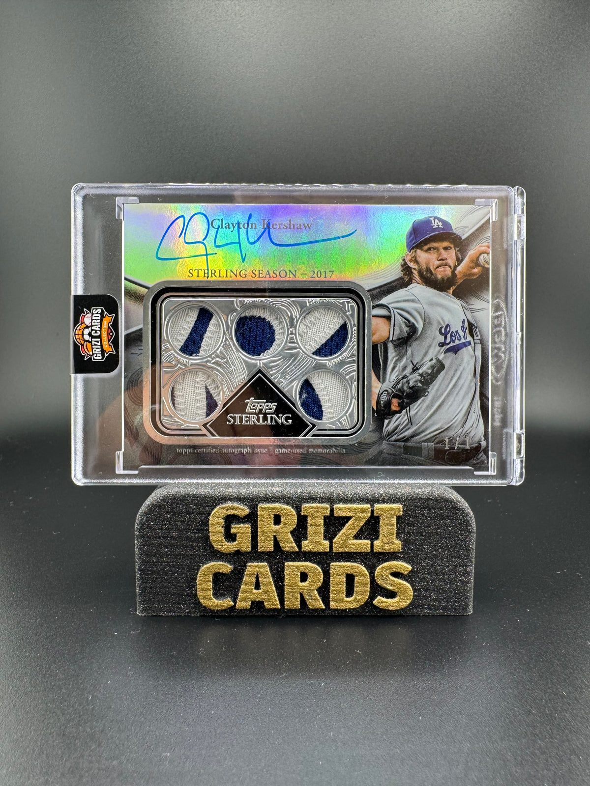 Clayton Kershaw – Topps Sterling 2024 – Parche de autógrafo de Sterling Seasons – 1/1