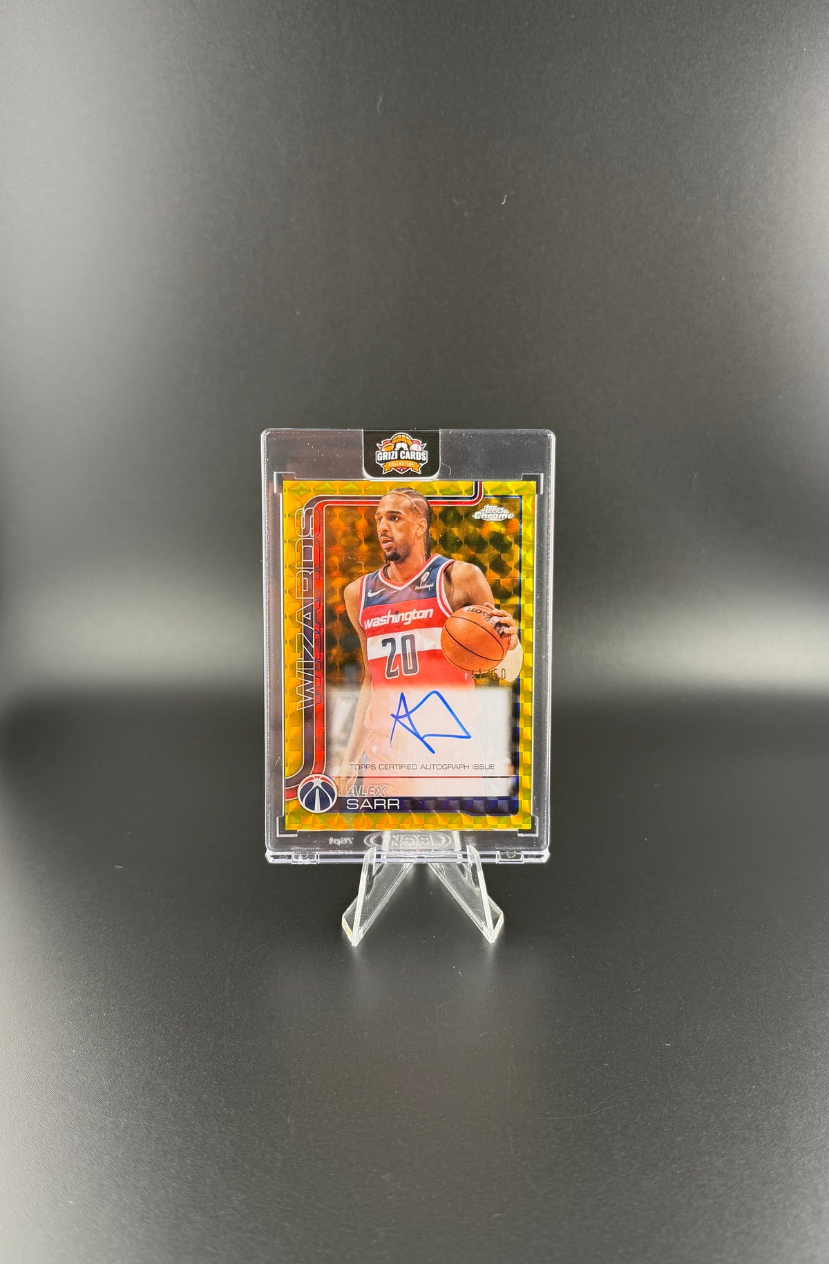 Alex Sarr – Auto Gold Refractor /50 – 2025-26 Topps Chrome Basketball